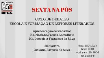 Cartaz - Sexta na Pós - PPGE - Ufes