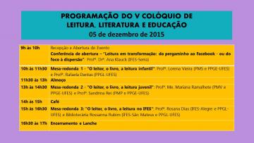 Programação V Colóquio